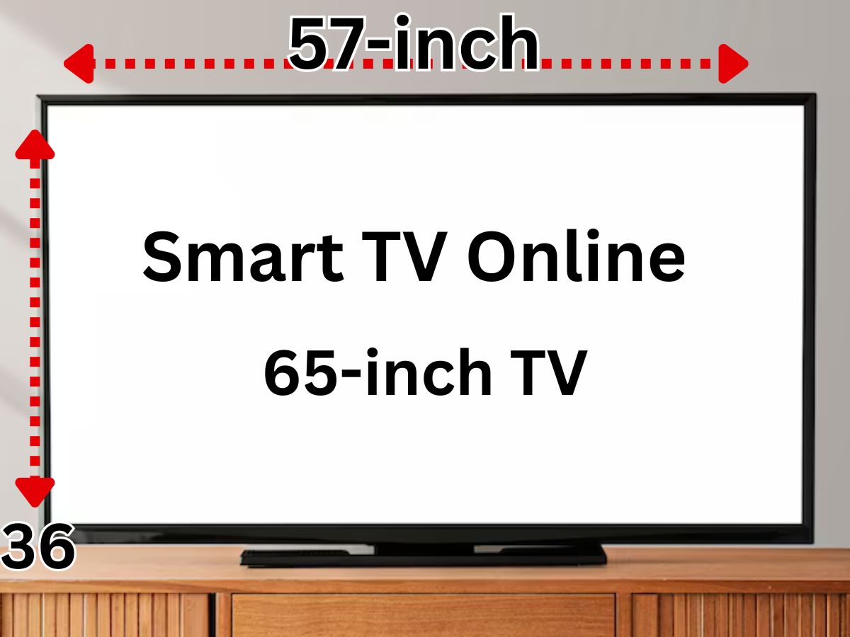 how wide is a 65 inch tv