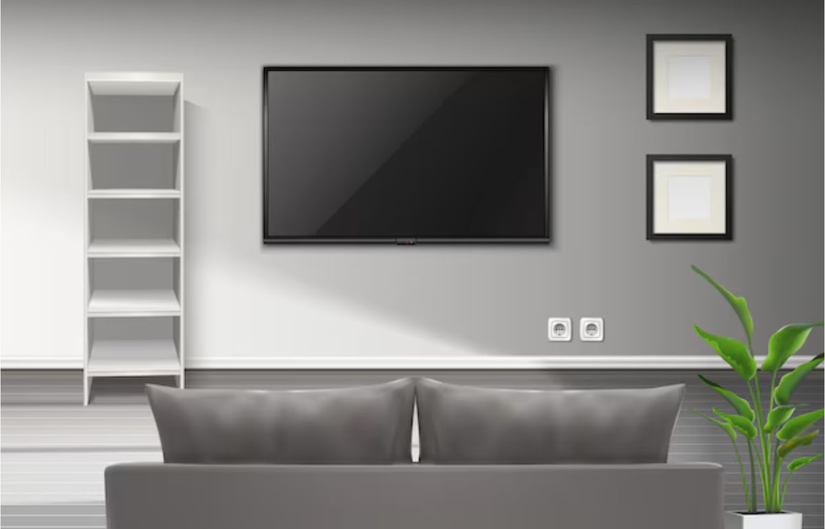 install tv on wall for wide angle viewing