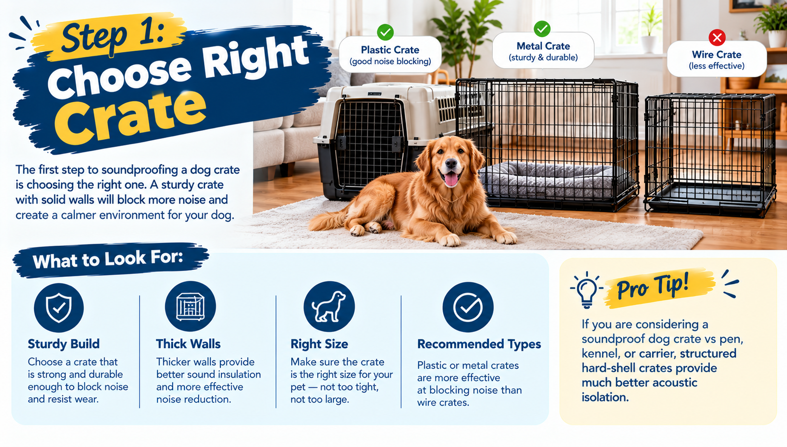 how to sound proof my dog crate