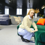 upholstery of the sofas