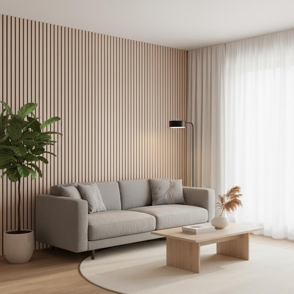 wood venner oak acoustic slat wall panels for noise reduction