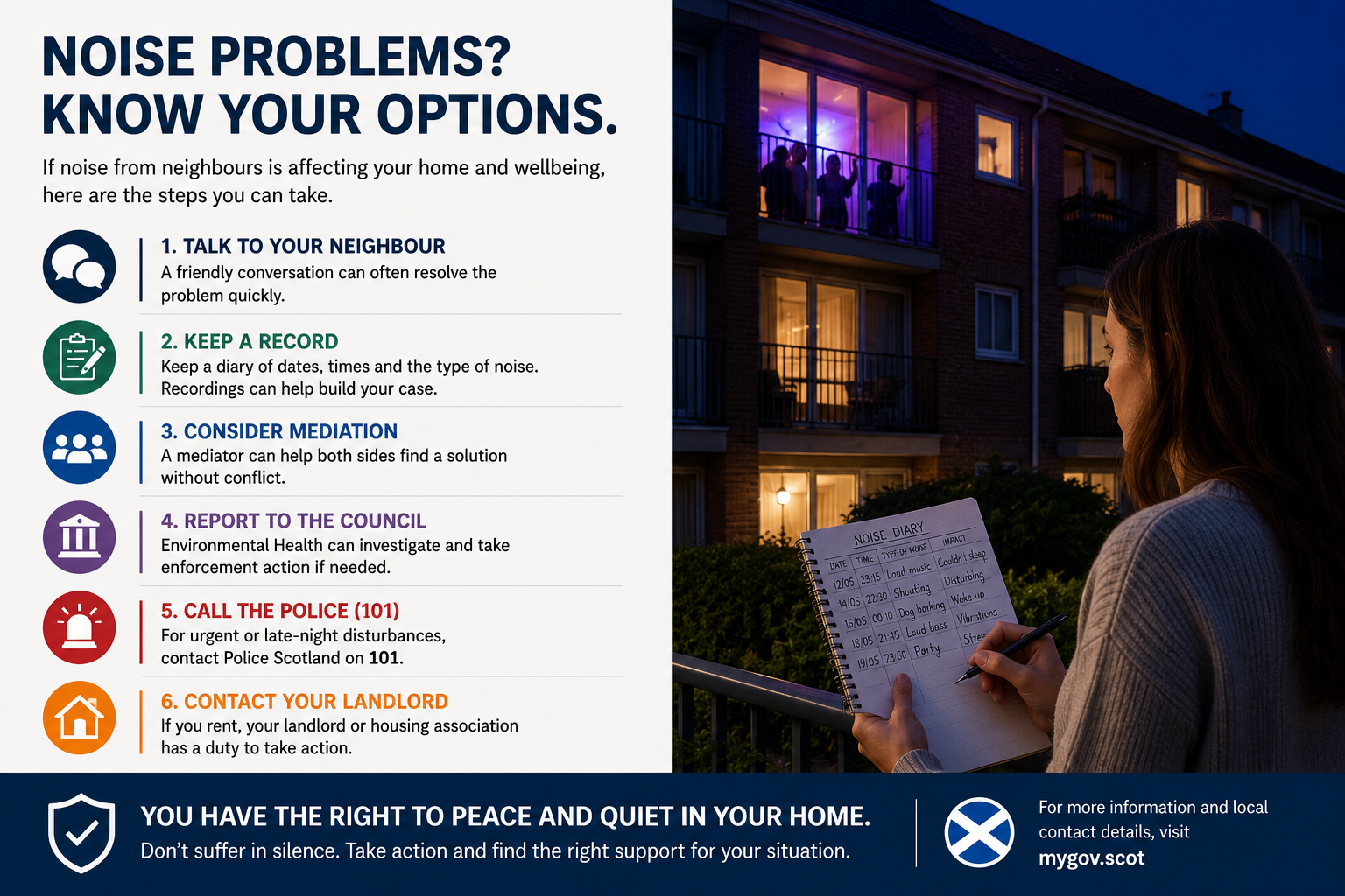 dealing with noise from neighbours uk law