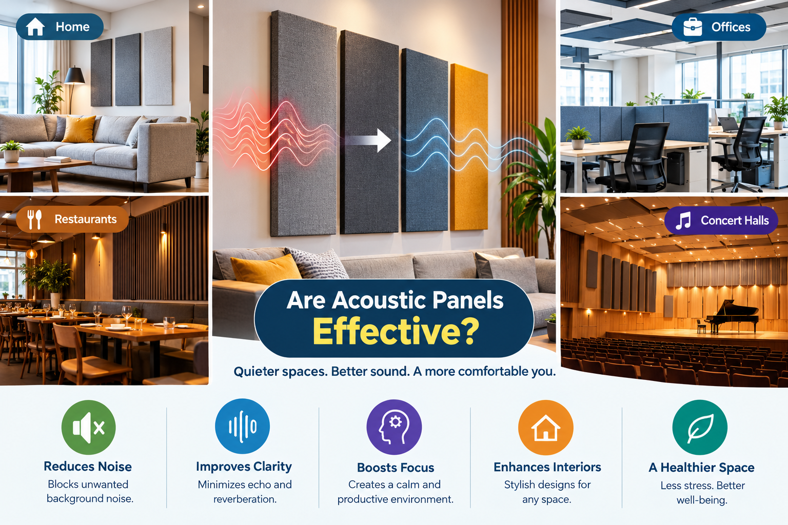 are acoustic panels worth it on the wall or ceiling