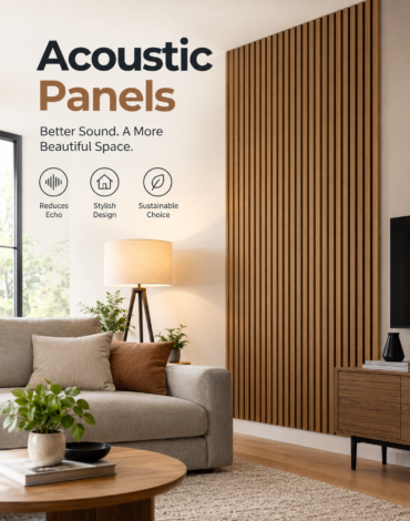 Stylish Acoustic Panels for Cozy Living and functional wall