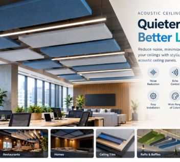 acoustic ceiling panels for home, office and apartment soundproofing