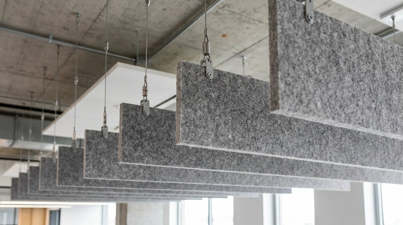 hanging acoustic baffles ceiling for reducing noise coming from ceiling