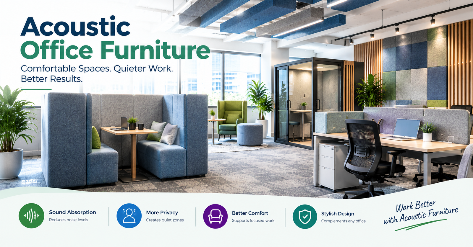 acoustic office furniture Soundproofing with style
